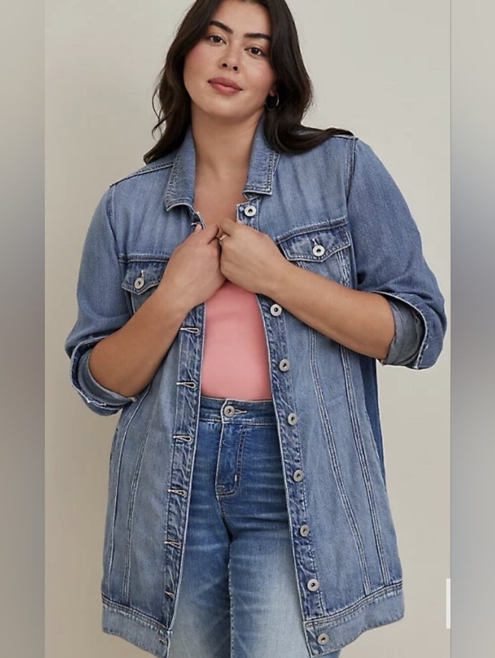 NWT Torrid Relaxed Trucker Denim Jacket,  Long Lines